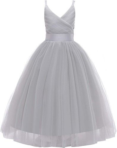 Gray neck flower girl - gray,