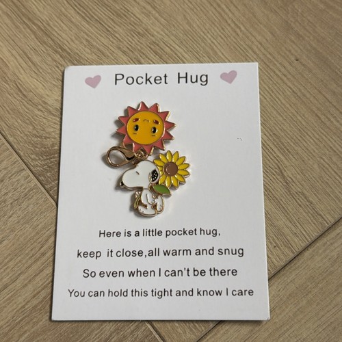Snoopy sunflower bag charm - ,