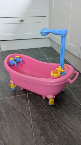 Vintage baby born doll bath - born, doll's
