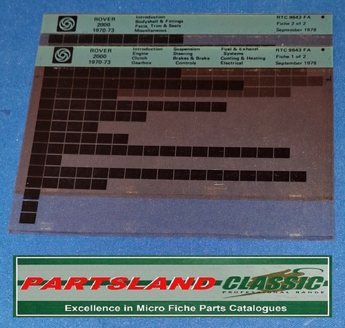 Rtc9843 parts microfiche - rtc9843,