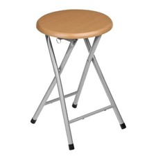 Folding Stool Wooden Seat