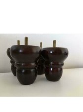 4x Mahogany Finish Wooden