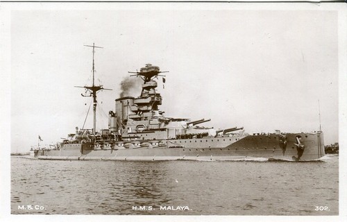 Hms malaya wwi wwii - hms, (1915)