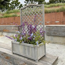 Garden grey wood planter - wood,