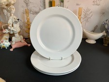 4 x CIPA PORCELLANE White Dinner Plates 26cm Diameter Made in Italy