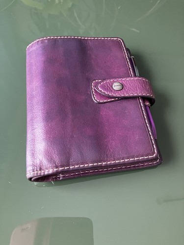 Purple pocket antiqued leather