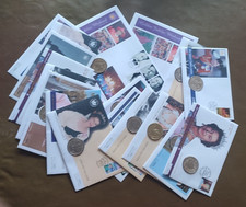 18 x PNC/Coin covers, mainly crowns ize Queens Golden Jubilee