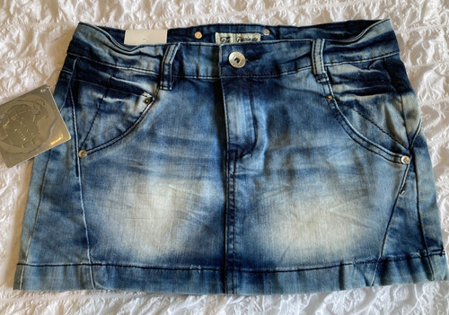 Blue denim mini skirt - denim, skirt.