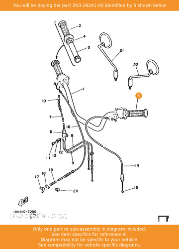 Yamaha grip 2n3 - grip,, 2n3-26241-00