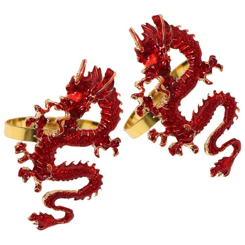 2pcs napkin buckles - buckles, dragon