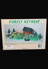 Vintage Creative Playthings Forest Retreat 27 Animals 6 Tress 4 Men Canoe Cabin 