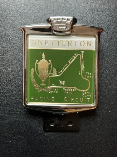 Vintage car badge - car, snetterton