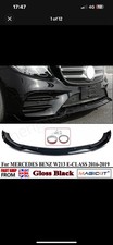 FOR MERCEDES E CLASS W213 A238 C238 BBS F1 LOOK FRONT SPLITTER LIP GLOSS BLACK