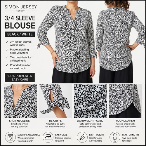 Womens spot print blouse long - womens,