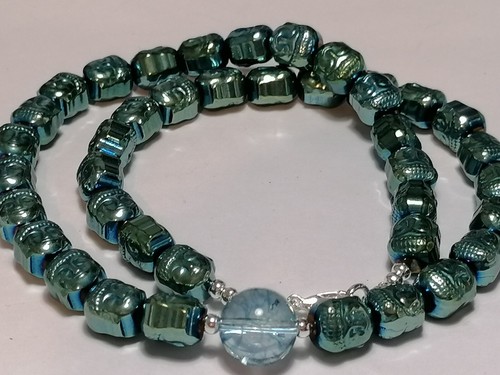 Electroplate hematite necklace - electroplate,