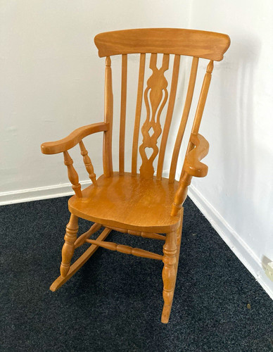 Vintage pine rocking chair