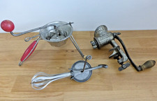 Vintage Kitchenalia, Trio of Mid 20th Century Kitchen Utensils, Moulinette etc