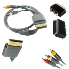 For Xbox 360 1.8M HDTV Audio Video AV Phono S-Video + Scart to RCA Adapter Cable
