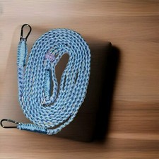 Driving Reins Ice Blue And Lilac Shetland Size  Handwoven, Strong, custom made