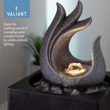 Valiant Indoor Water Feature with Flow Control and LED Lighting - Tabletop Size