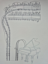Piano string musical - piano, &