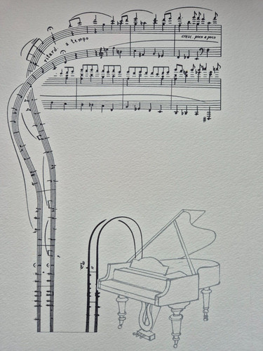 Piano string musical - piano, &