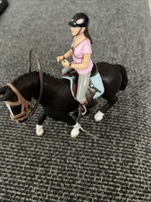 Schleich Horse 13927 With Rider, Saddle & Harness