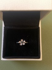 Retired Genuine Pandora Silver Cherry Blossom Ring S925 ALE 48 / I And A Half.