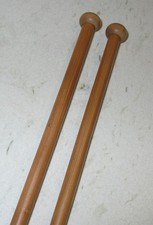 LOVELY CHUNKY VINTAGE WOODEN / BAMBOO 8MM KNITTING NEEDLES - 14" / 36CM LONG