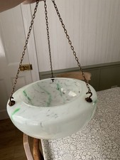 Victorian Edwardian Glass Uplight Ceiling Light 