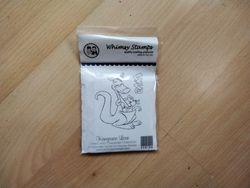 Whimsy card stamp kangaroo - card,