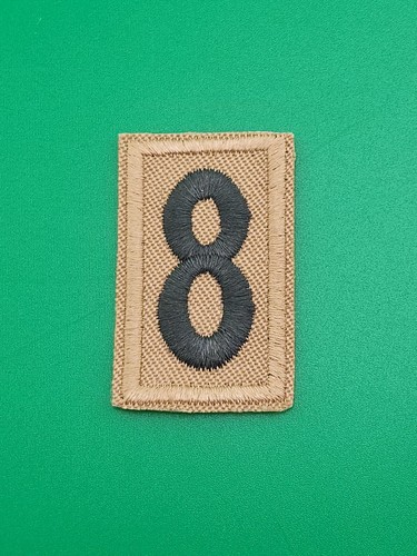 Number green tan - number, 8