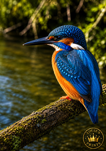 Kingfisher wall art framed - art,