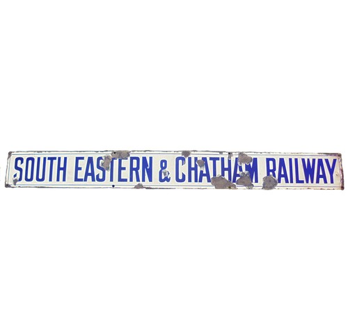 Antique enamel railway - antique,