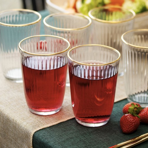 Set gold rim - gold, fluted