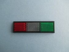 Italian Flag Reflector Stick On Number plate VESPA LAMBRETTA PIAGGIO SCOOTER