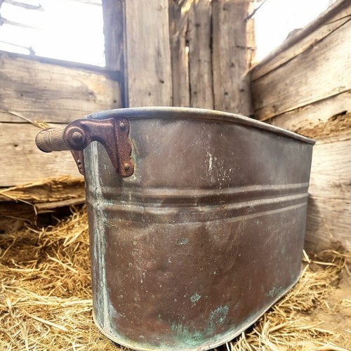 Antique copper boiler ham - antique,