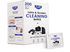 ZedQ Lens Cleaning Wipes Pack of 200 for Spectacles, Screens, Glasses, mobile