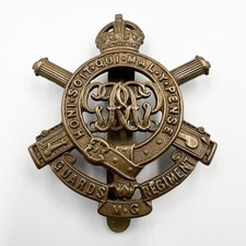 Genuine WW1 Guards Machine Gun Regiment Cap Badge