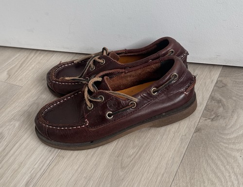 Boys timberland brown leather