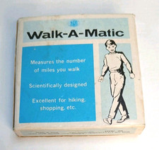 Vintage WALK-A-MATIC Milometer Meter Clip on Mechanical Pedometer Step Counter