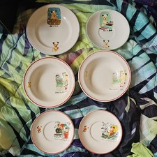 VINTAGE KEELE POTTERY  plate and bowl set x6 items 