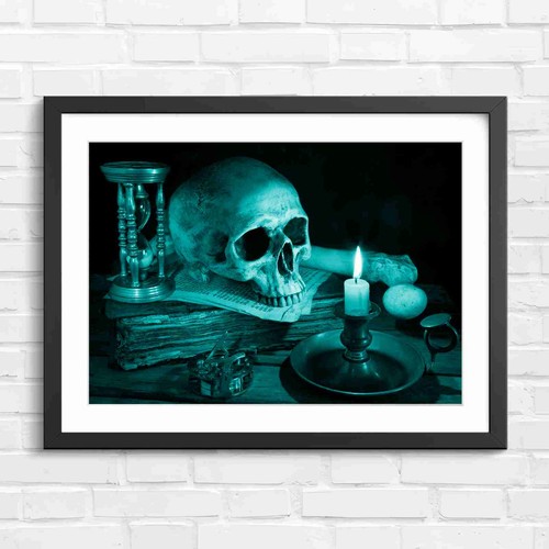Dark gothic skull - gothic, and