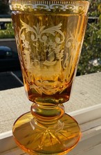 Bohemian Amber Color  Glass