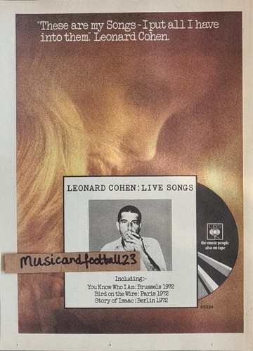 Leonard cohen live - leonard, songs