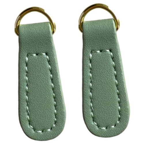 Zipper pulls leather - 2x,