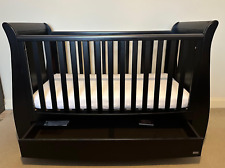 Tutti Bambini - 3in1 Lucas Sleigh Cot Bed & Mattress | Espresso | Excellent Cond