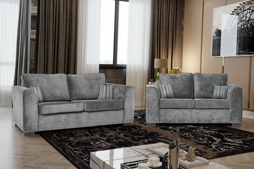 High back crushed velvet sofa - velvet,