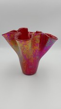 Draped glass vase. Rich deep