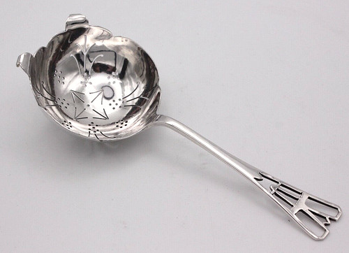Sterling silver tea strainer - sterling,